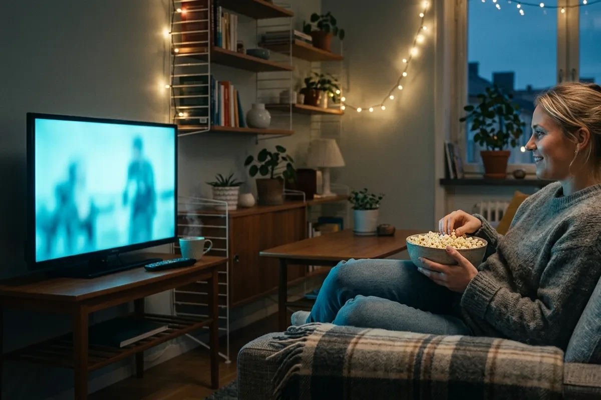 Mysig svensk lägenhet med modern TV – billig IPTV utan att tumma på kvaliteten